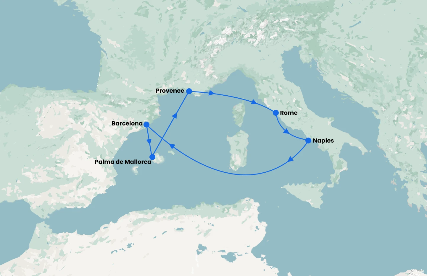 Med from Barcelona with Legend Of The Seas